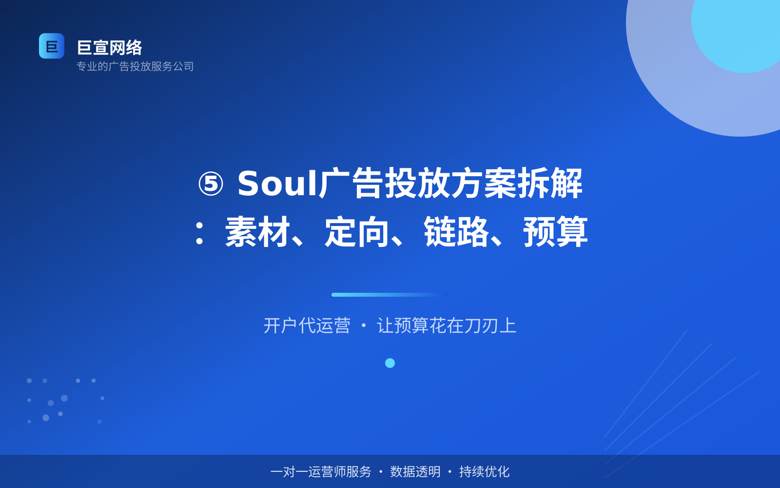 ⑤ Soul广告投放方案拆解：素材、定向、链路、预算（效果数据维度）