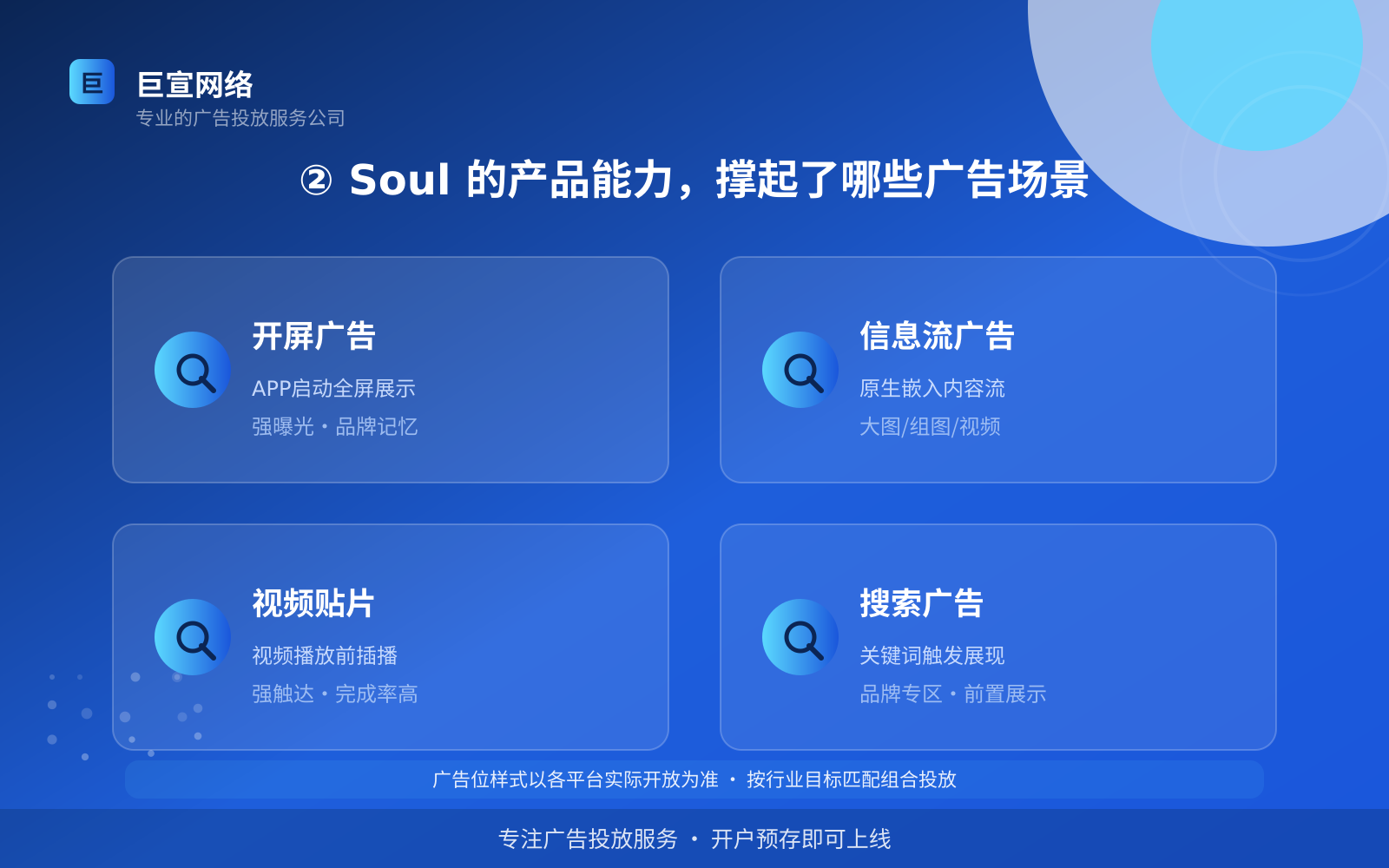 ② Soul 的产品能力,撑起了哪些广告场景(服务内容介绍) ② Soul 的产品能力,撑起了哪些广告场景(服务内容介绍)