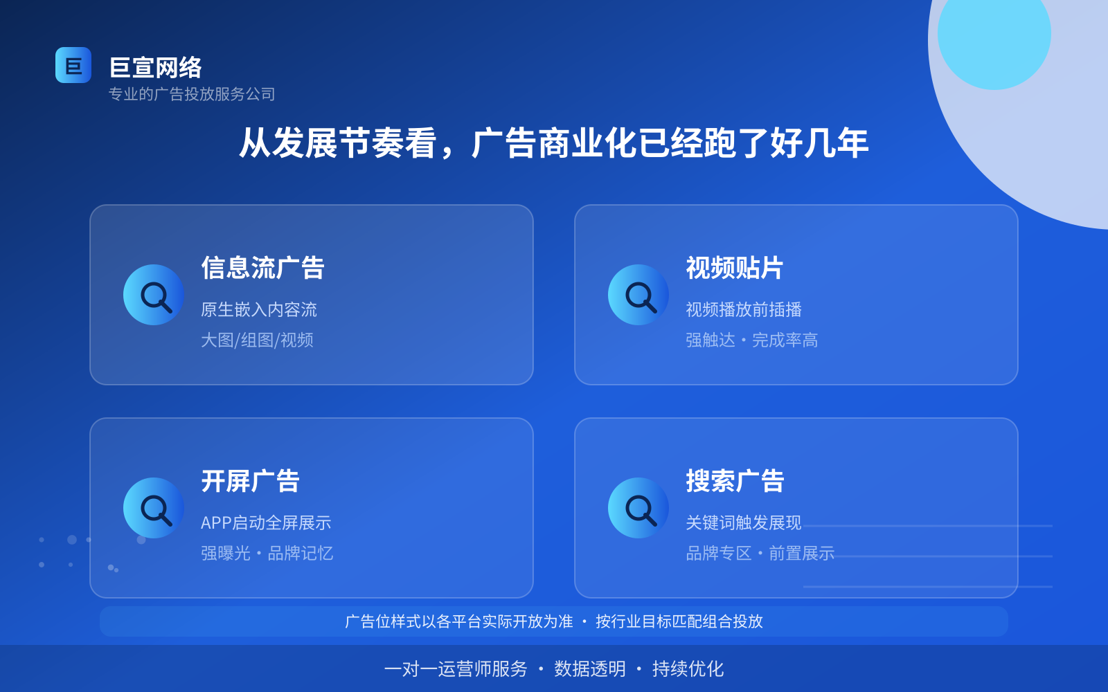从发展节奏看,广告商业化已经跑了好几年(投放方式对比) 从发展节奏看,广告商业化已经跑了好几年(投放方式对比)